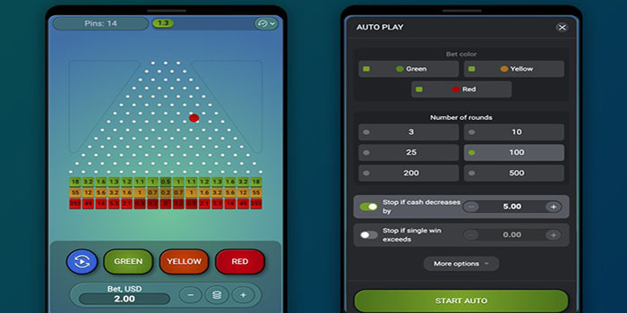 Plinko cash game.